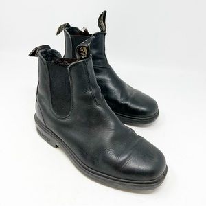 BLUNDSTONE Original Chelsea Boot Black Leather Worn In Damaged 5.5 AU 8.5 US